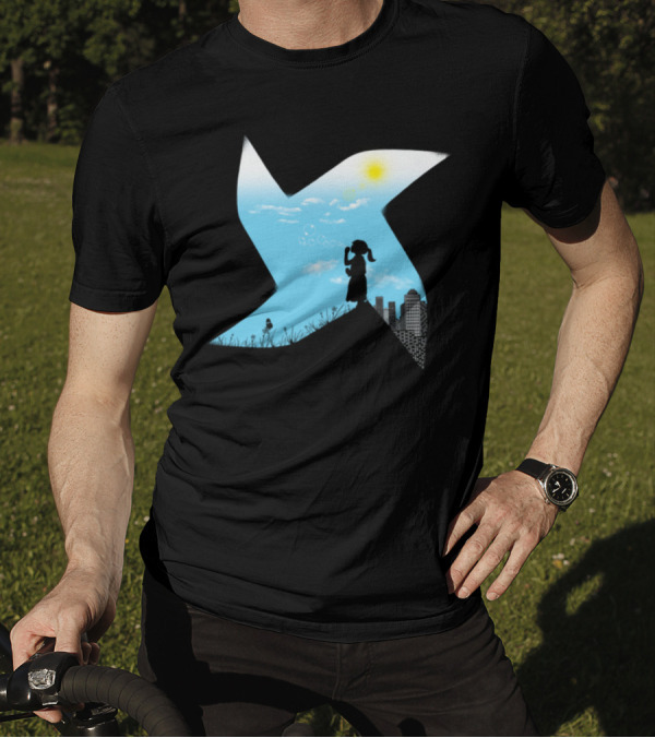 Playground Borders Windmill Cityscape Bubbles T-Shirt