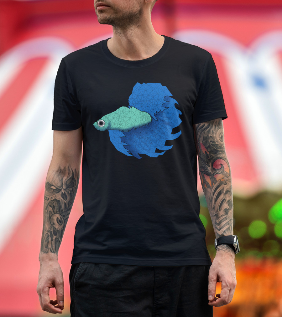 Beta Fish Geometric Panel T-Shirt