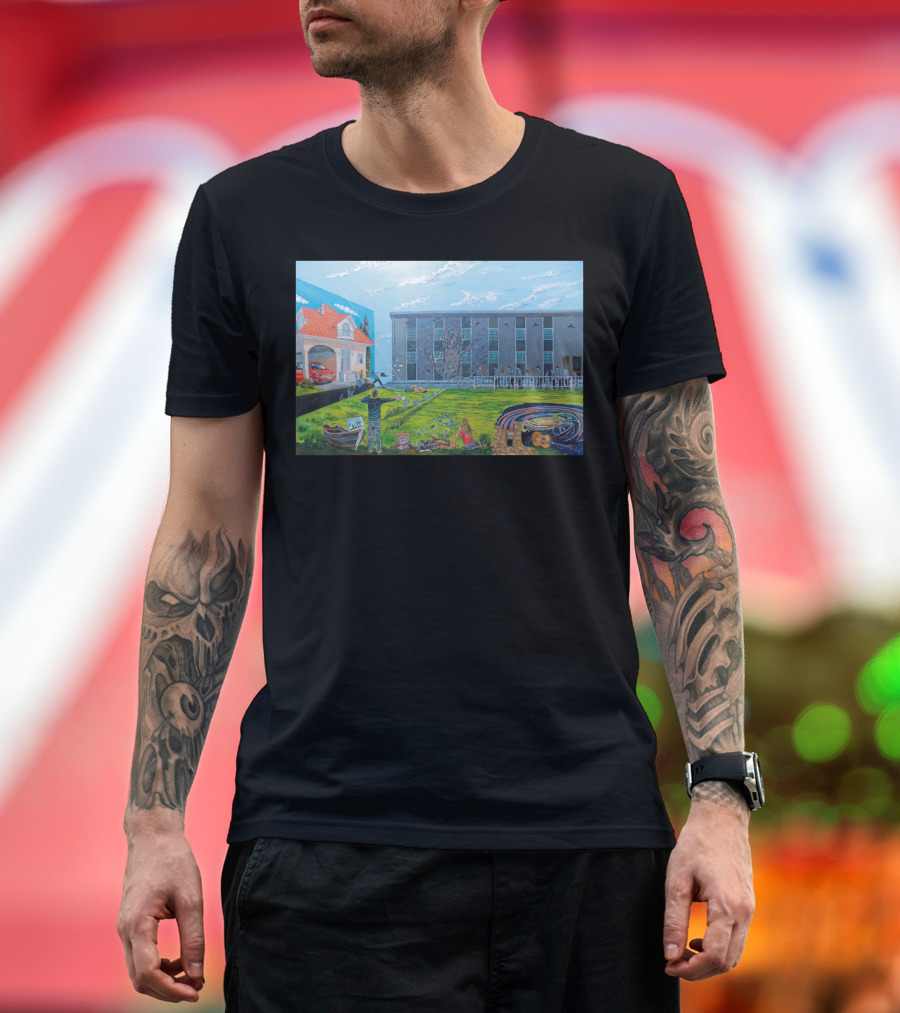 Act Against The Contemporary Ideal of Pos Realistic Suburban Life Scene T-Shirt
