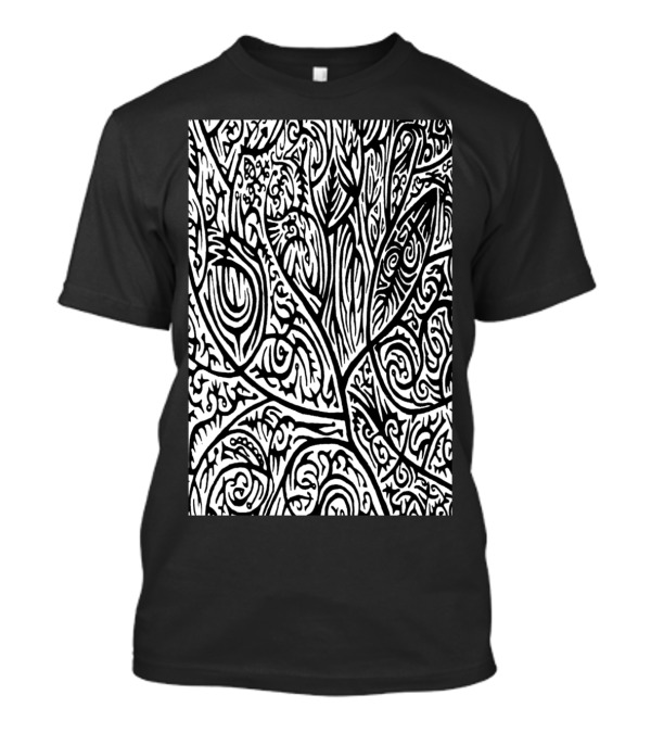 Black And White Arbor Cha Botanical T-Shirt