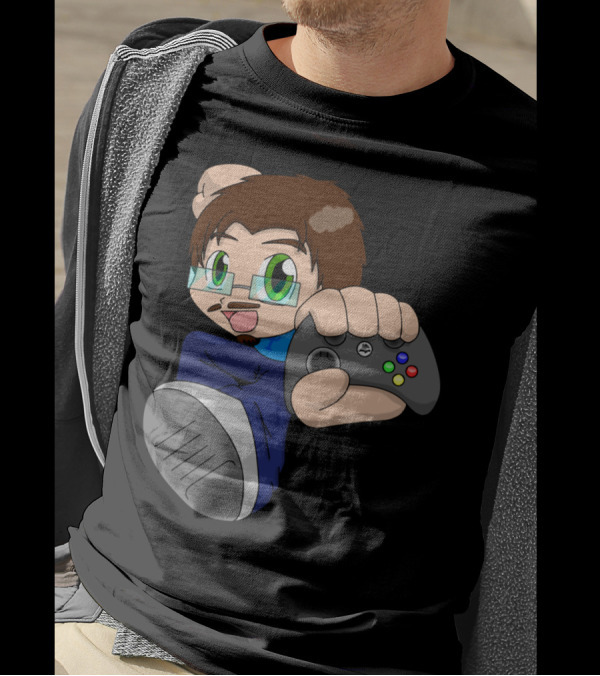Mini Marcus Gaming Chibi With Xbox Controller T-Shirt