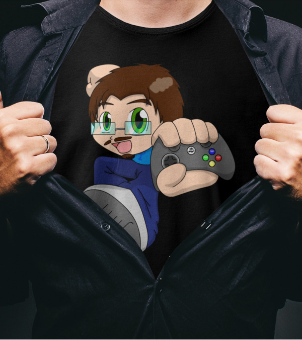 Mini Marcus Gaming Chibi With Xbox Controller T-Shirt
