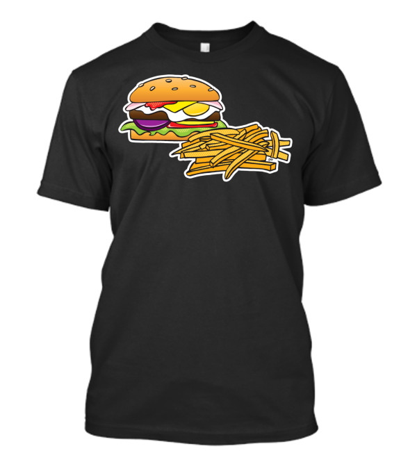 Aussie Burger With Fries Food T-Shirt