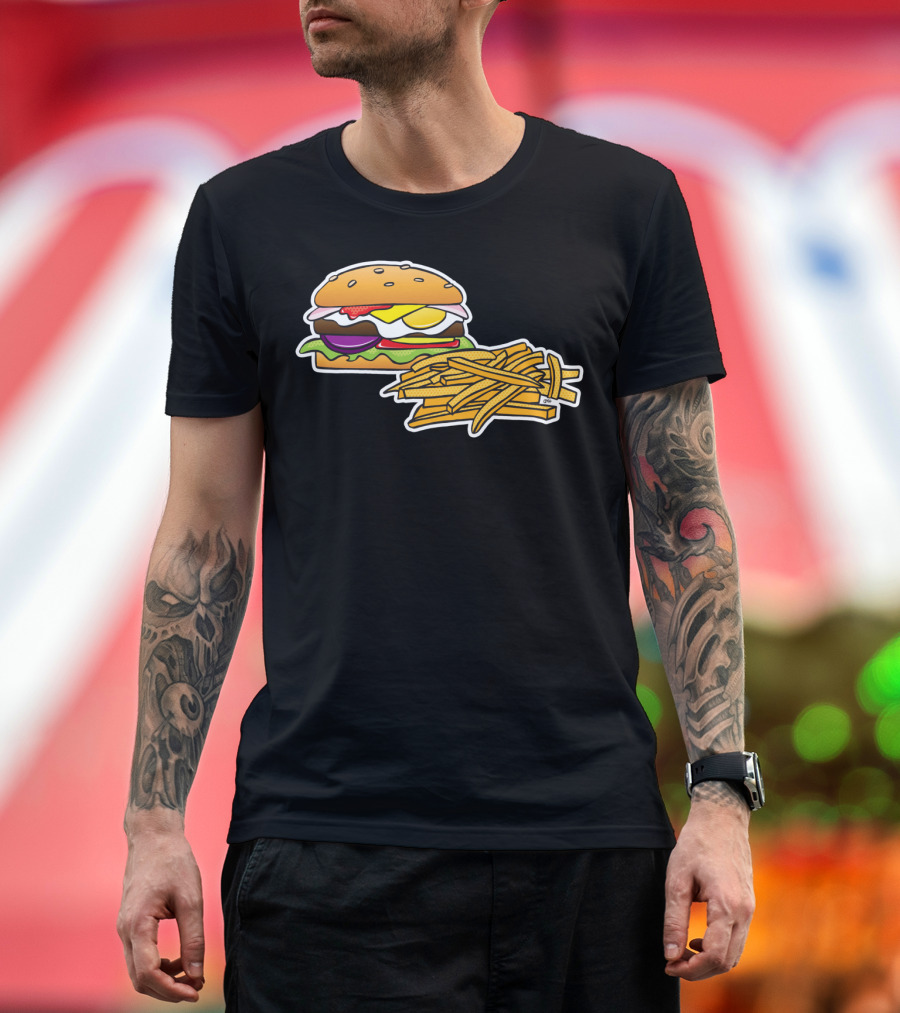 Aussie Burger With Fries Food T-Shirt