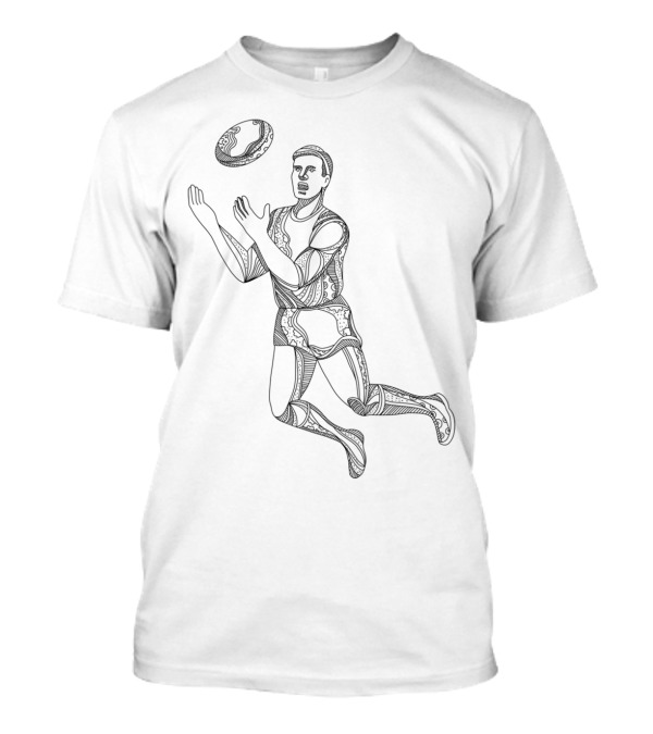 Aussie Rules Football Player Leaping Action Dood T-Shirt