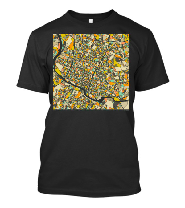 AUSTIN MAP CITY STREET NETWORK T-Shirt