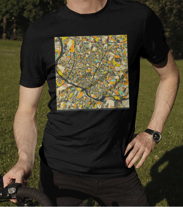 AUSTIN MAP CITY STREET NETWORK T-Shirt
