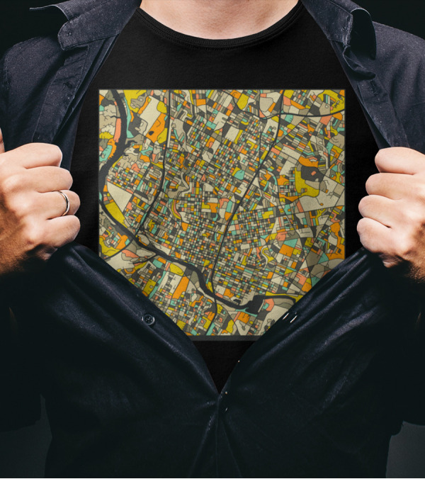AUSTIN MAP CITY STREET NETWORK T-Shirt