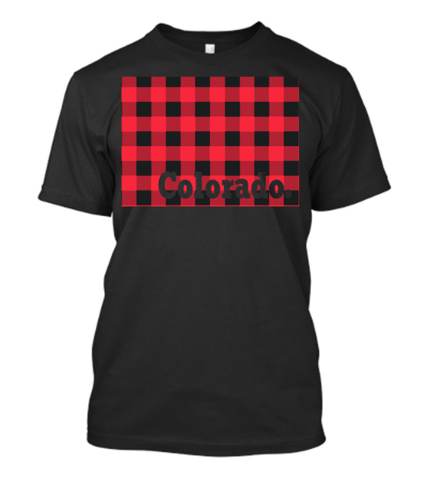 Colorado Red And Black Checkered T-Shirt