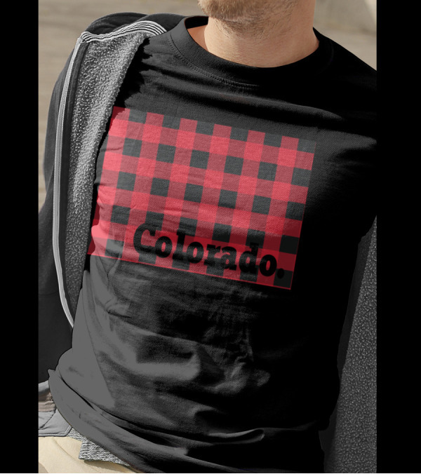 Colorado Red And Black Checkered T-Shirt