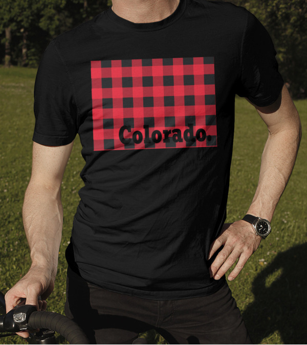 Colorado Red And Black Checkered T-Shirt