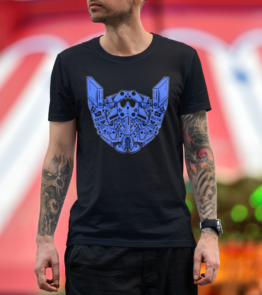 Gamer Beard PlayStation Controller T-Shirt
