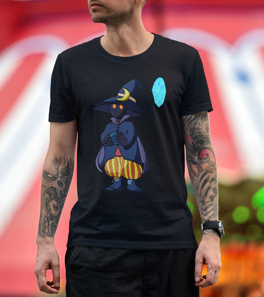 Core Magus Mysterious Wizard with Glowing Eyes and Magical Crystal T-Shirt