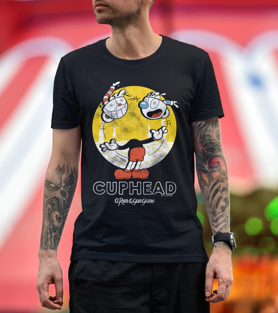 CUPHEAD A Run and Gun Game Juggling Heads T-Shirt