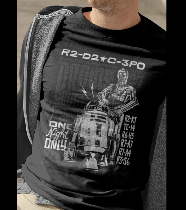 R2-D2 C-3PO One Night Only Droids You’re Looking For T-Shirt