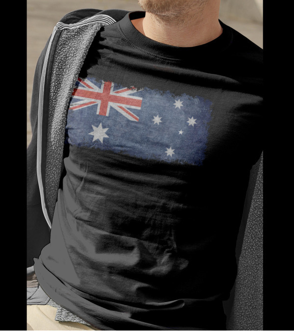 Australian Flag Distressed Look T-Shirt