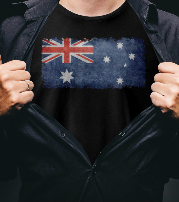 Australian Flag Distressed Look T-Shirt