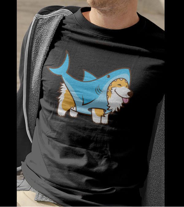 Corgi Dressed As Happy Shark Suit T-Shirt