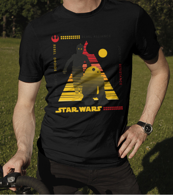 Star Wars Rebel Alliance C-3PO R2-D2 Join The Resistance T-Shirt