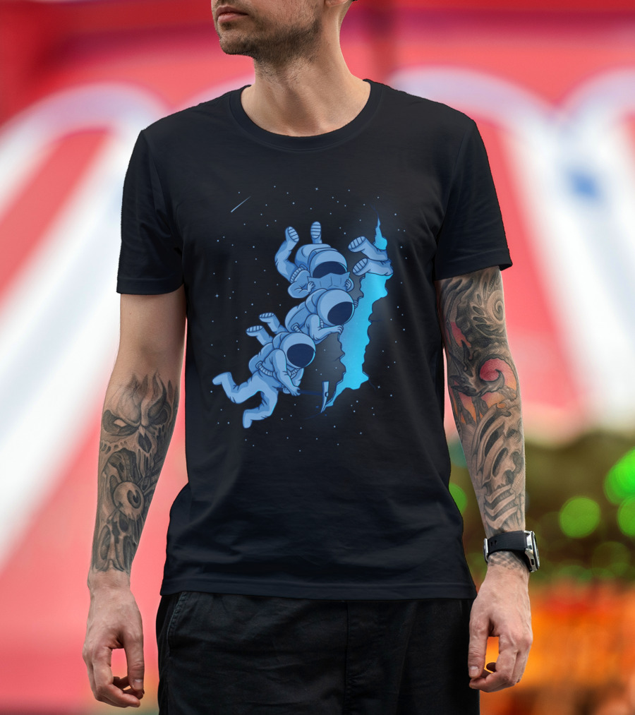 The Outside World Space Explorers Discovering Cosmic Gateway T-Shirt