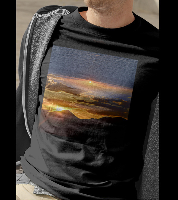 Advanced Settings Sunset And Ocean Horizon T-Shirt