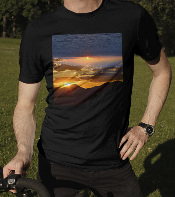 Advanced Settings Sunset And Ocean Horizon T-Shirt