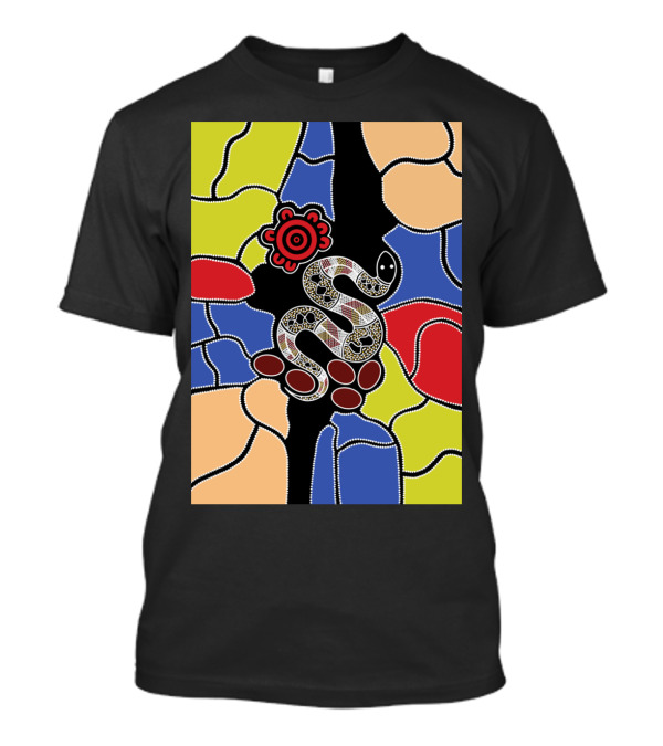 Authentic Aboriginal Art Snake Dream Aboriginal T-Shirt