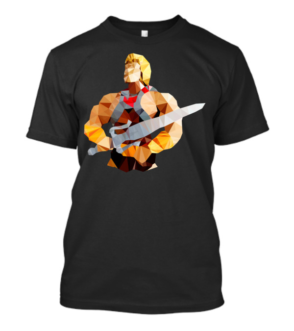 Polygon Heroes He Man Geometric Sword T-Shirt