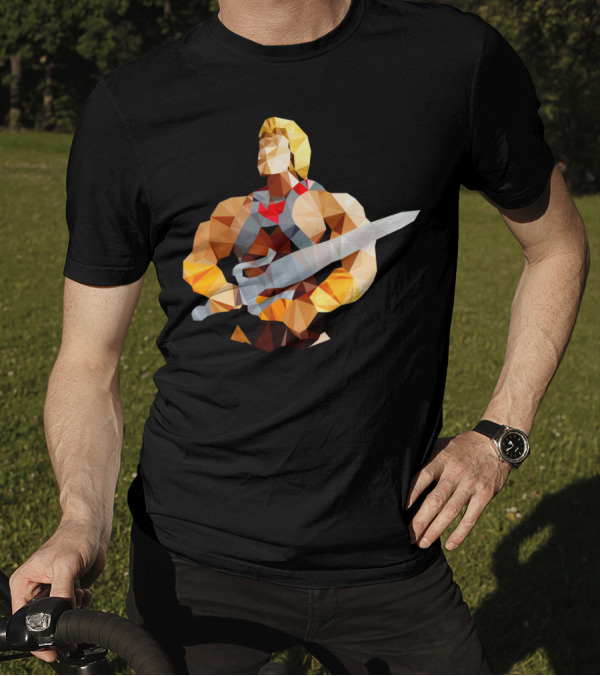 Polygon Heroes He Man Geometric Sword T-Shirt