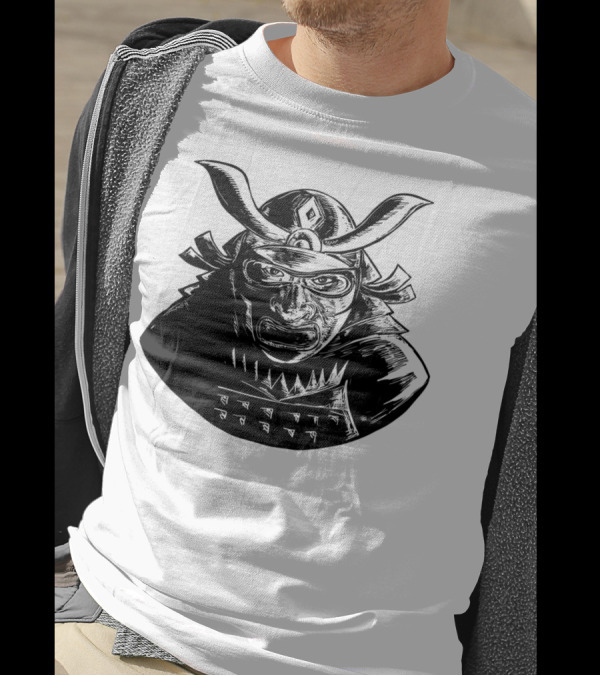 Kabuto Samurai Zentangle Warrior Helmet Mask T-Shirt