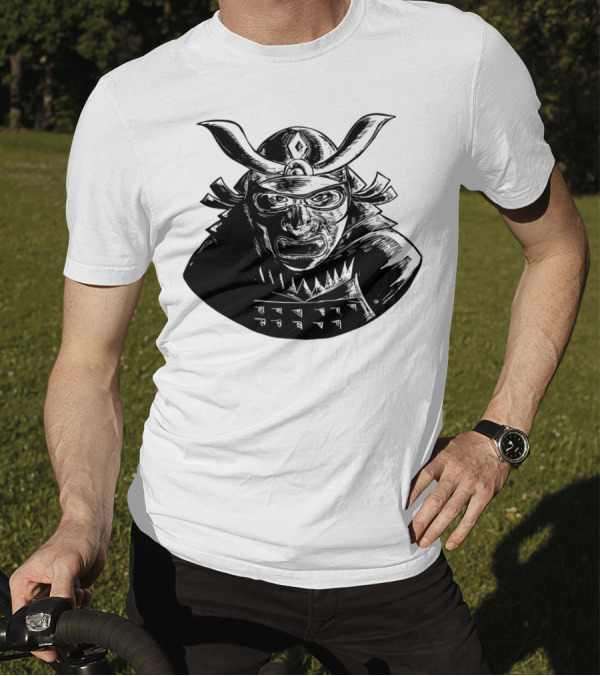 Kabuto Samurai Zentangle Warrior Helmet Mask T-Shirt
