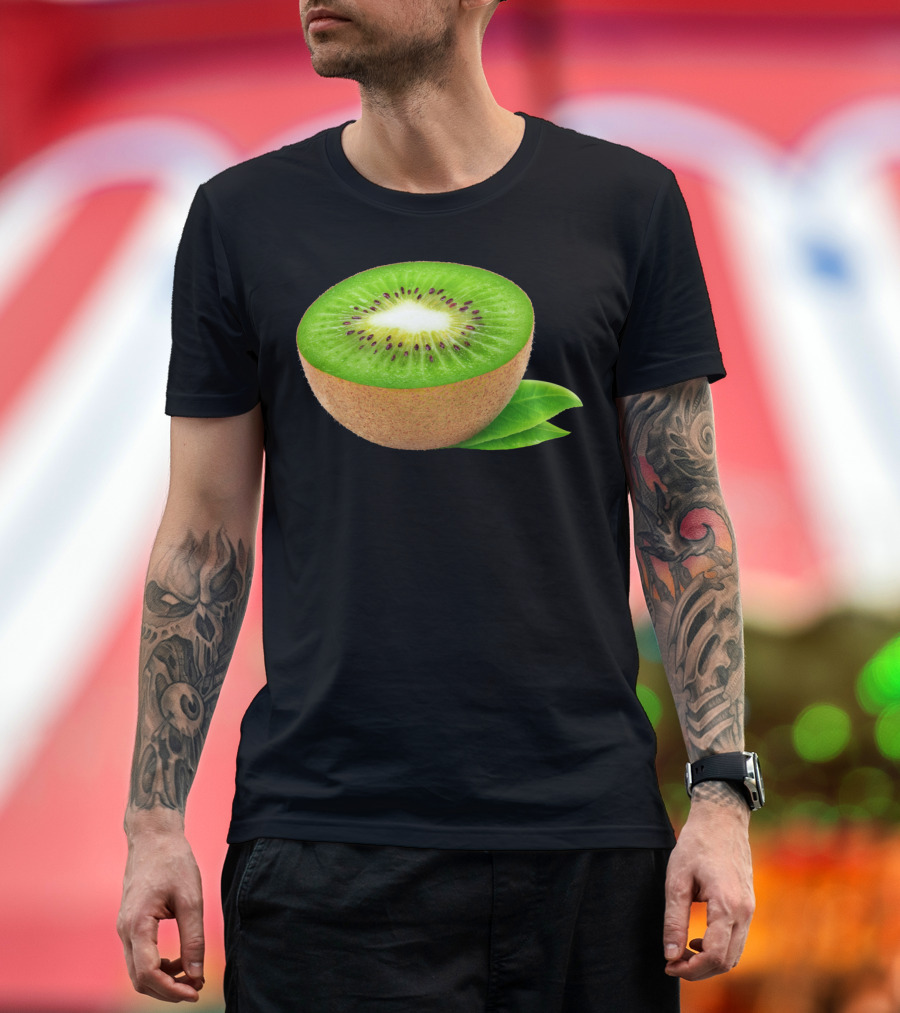 Half Of Kiwi Fruit Sti Green Fresh Cut Juicy Slice T-Shirt
