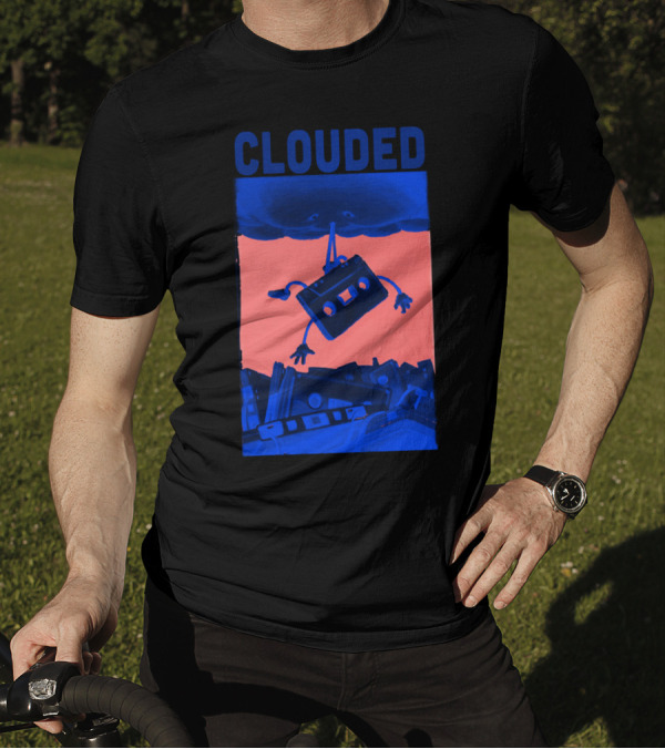 Clouded The Final Rewind Cassette Falling From Cloud Above Tapes T-Shirt