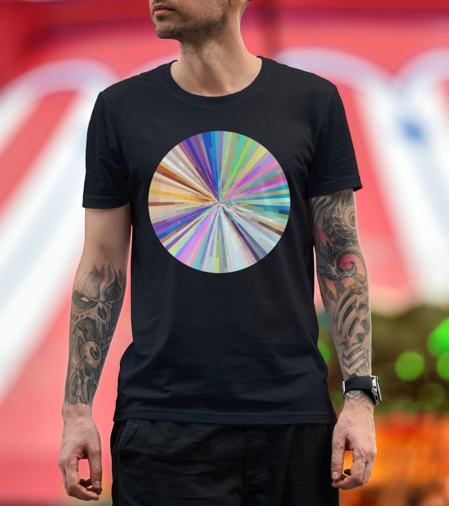Spin Around A Hundred Times Abstract Rainbow Burst T-Shirt