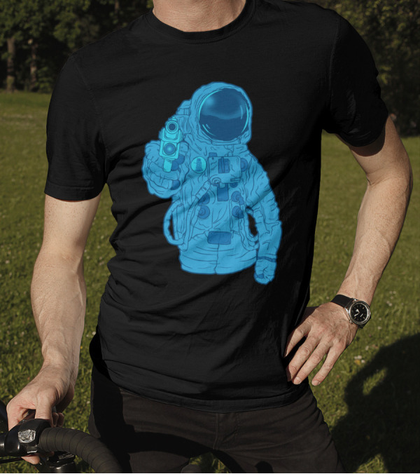 Possible Killer Astronaut With Gun In Spacesuit T-Shirt