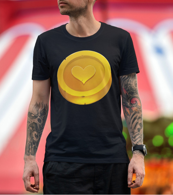 Premium T-Shirt: Golden Heart Coin Enchantment T-Shirt Golden Heart Coin Enchantment T-Shirt