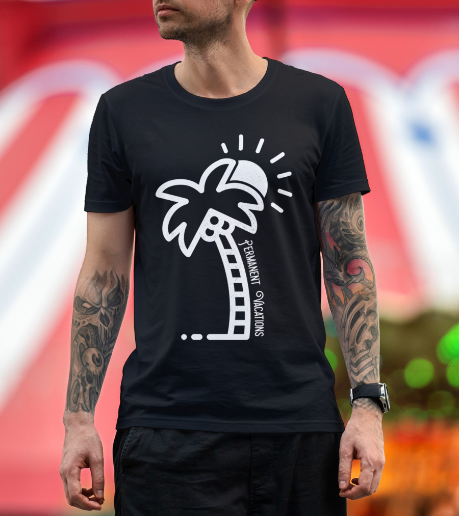 Coconut Tree Permanent Vacations Sun T-Shirt