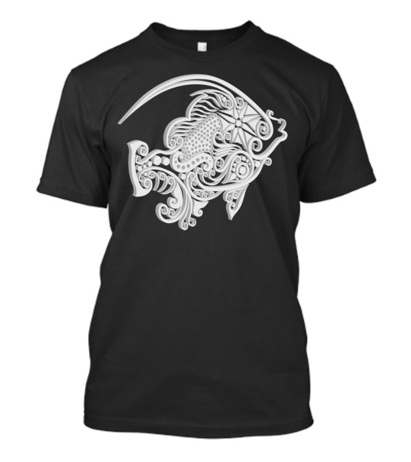 Fish Curl Ornamentation T-Shirt