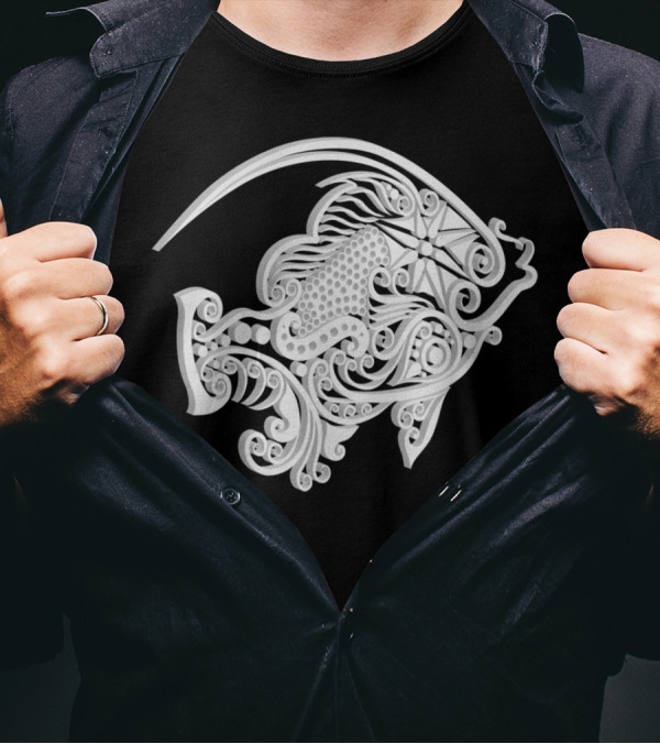 Fish Curl Ornamentation T-Shirt