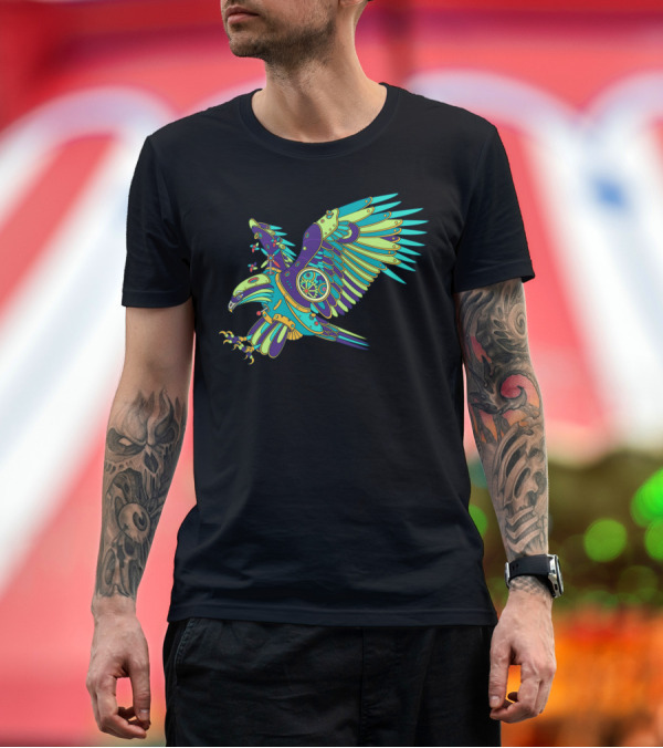 Premium T-Shirt: Eagle Cool Wall Art Steampunk Vivid Mechanical T-Shirt Eagle Cool Wall Art Steampunk Vivid Mechanical T-Shirt