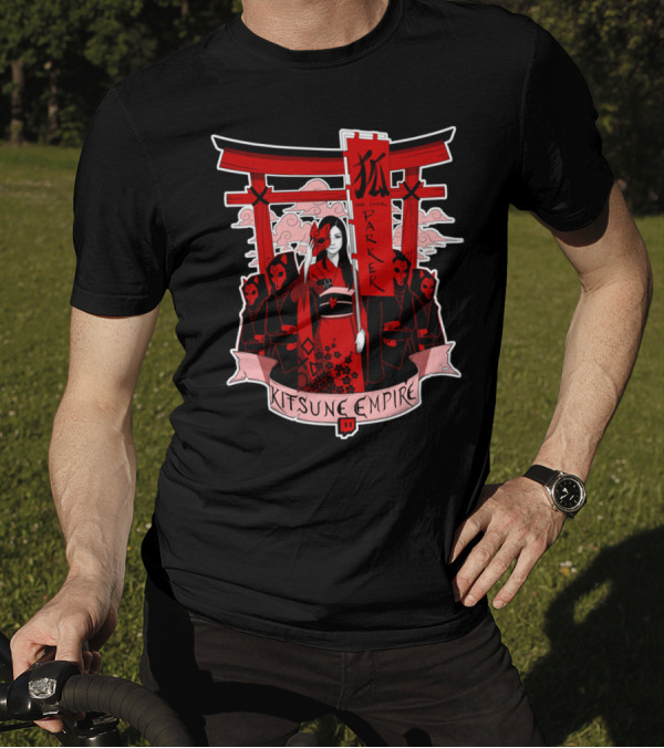 Kitsune Empire Parker Bordered Torii Guardians T-Shirt