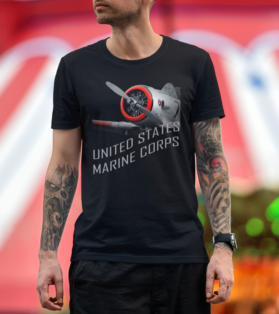United States Marine Corps Airplane T-Shirt
