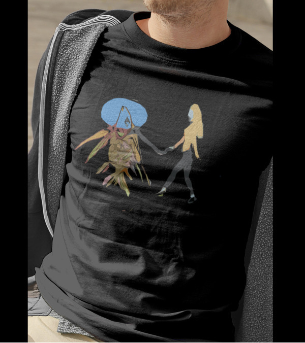 Fish Out Of Water Walking Scene With Surreal Elements T-Shirt