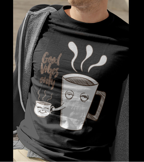Good Vibes Only Coffee Cup Duo T-Shirt