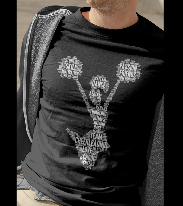 Awesome Cheerleading Passion Dance Team Skill Motivation Jumps T-Shirt