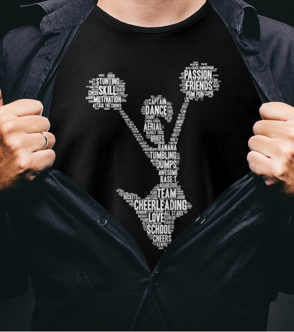 Awesome Cheerleading Passion Dance Team Skill Motivation Jumps T-Shirt