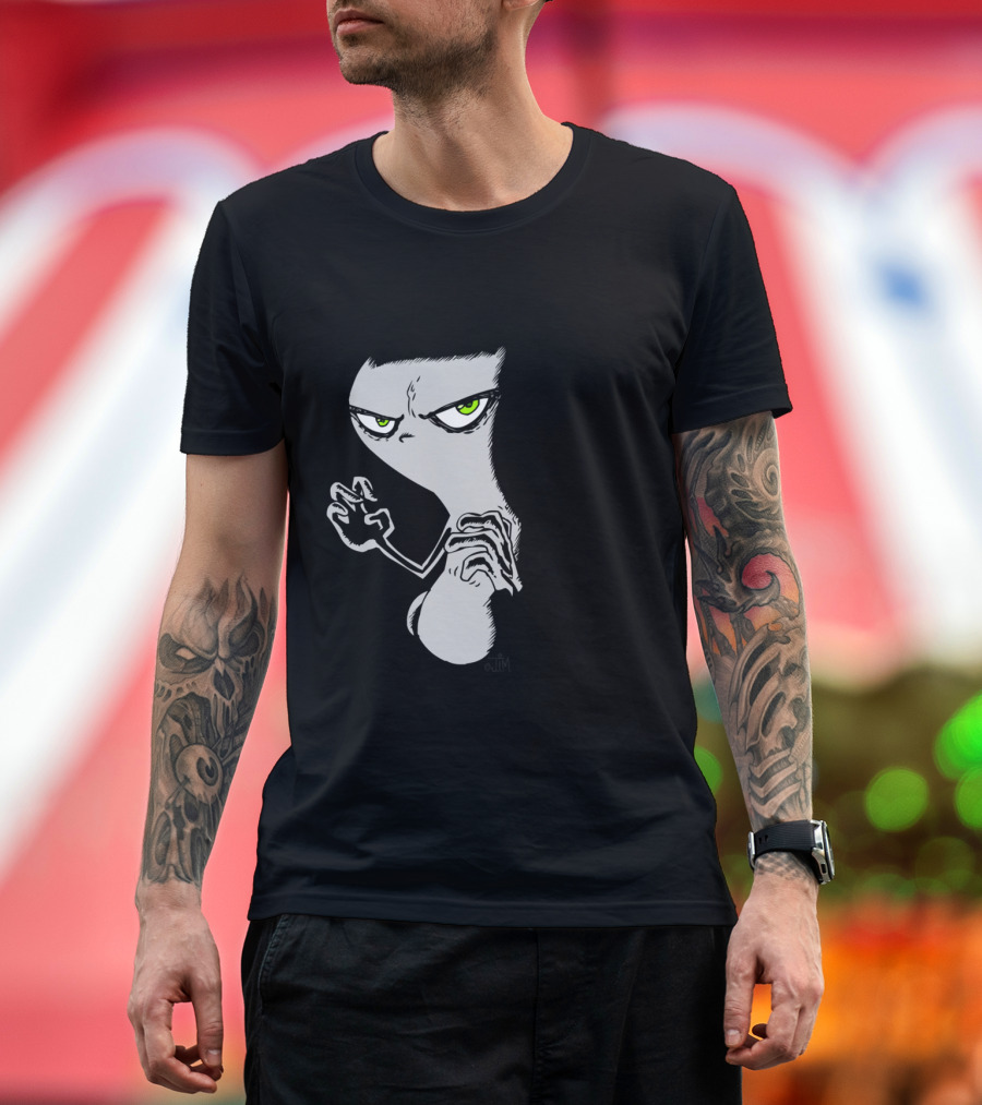 Dark Shadows Foamy The Squirrel Grim Expression Green Eyes T-Shirt