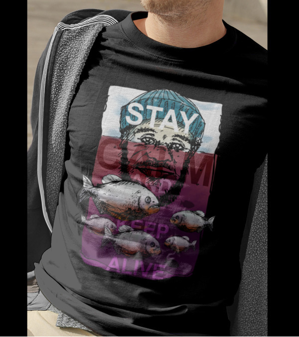 Stay Calm And Keep Alive Diving Fish Sailor T-Shirt