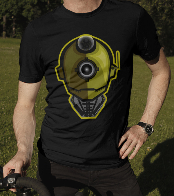 Steampunk Robot Head With Gears And Antenna T-Shirt