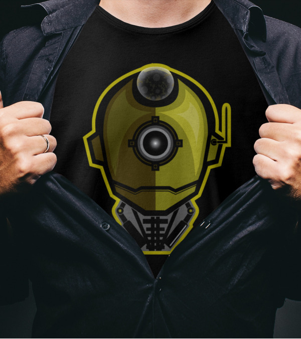 Steampunk Robot Head With Gears And Antenna T-Shirt